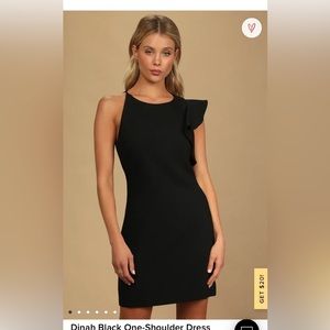 Lulus one shoulder black dress